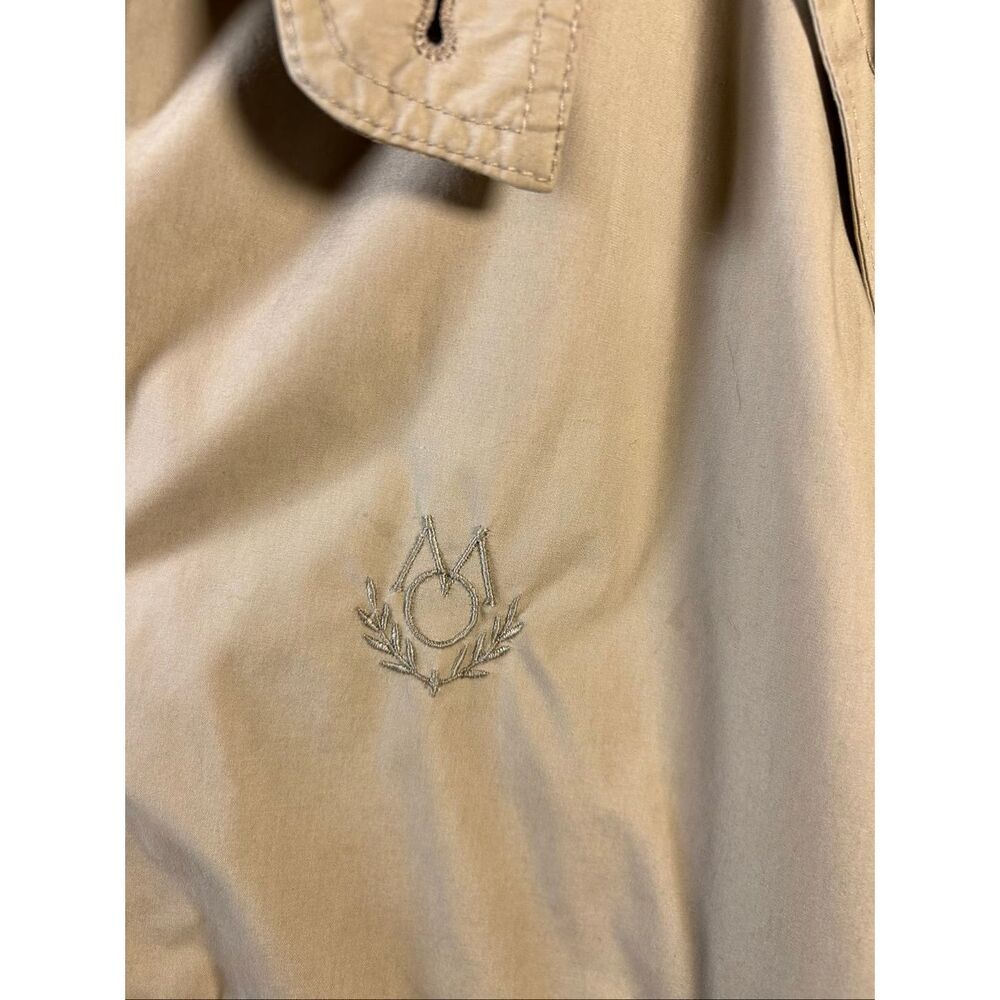 Members Only zipper puffer jacket coat Mens 44 MO logo on front Chain tag tassal